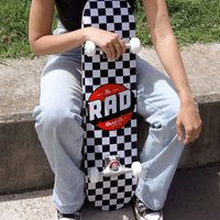 RAD Complete Dude Crew 7.75" x 31" Skateboard - Checkers Black / White Kings Warehouse 