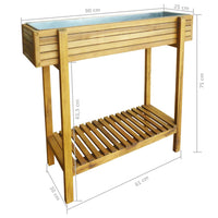 Raised Garden Raised Bed Solid Acacia Wood and Zinc Garden Supplies Kings Warehouse 