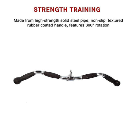 Randy & Travis Rubber-Coated Revolving Curl Row Bar Attachment Kings Warehouse 