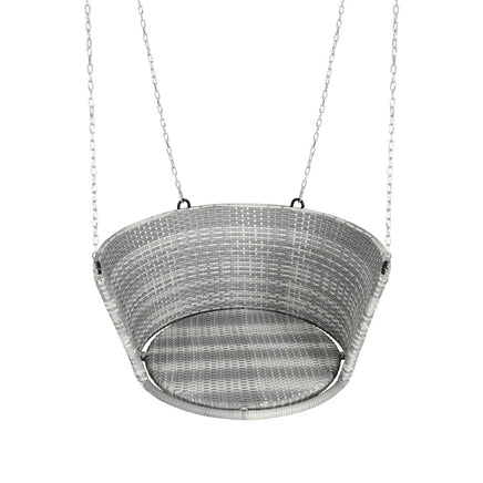 Rattan Porch Swing Chair With Chain Cushion Outdoor Furniture Grey Kings Warehouse 