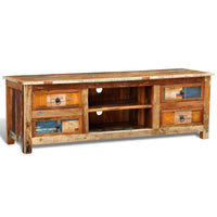Reclaimed Wood TV Cabinet TV Stand 4 Drawers Kings Warehouse 