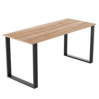 Rectangular-Shaped Table Bench Desk Legs Retro Industrial Design Fully Welded - Black Kings Warehouse 