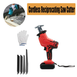 Red Cordless Electric Reciprocating Saw Cutter w+ Blades For Makita Battery Kings Warehouse 