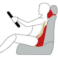 Red Memory Foam Lumbar Back & Neck Pillow Support Back Cushion Office Car Seat Kings Warehouse 