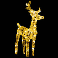 Reindeers & Sleigh Christmas Decoration 280x28x55 cm Acrylic Kings Warehouse 