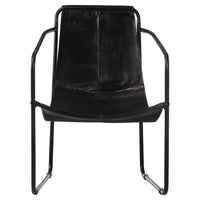 Relaxing Armchair Black Real Leather Kings Warehouse 