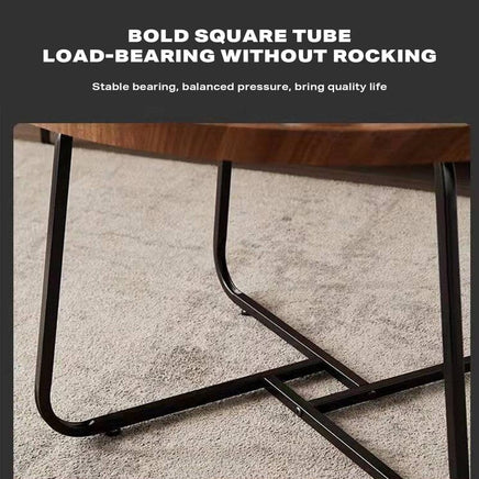 Removable Set of 2 Round Coffee Table Walnut Nesting Side End Table Furniture Furniture Kings Warehouse 