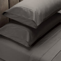 Renee Taylor 1500 Thread Count Pure Soft Cotton Blend Flat & Fitted Sheet Set Dusk Grey King Bedding Kings Warehouse 