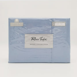 Renee Taylor 1500 Thread Count Pure Soft Cotton Blend Flat & Fitted Sheet Set Indigo King Bedding Kings Warehouse 