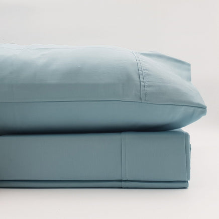 Renee Taylor 1500 Thread Count Pure Soft Cotton Blend Flat & Fitted Sheet Set Mist King Bedding Kings Warehouse 