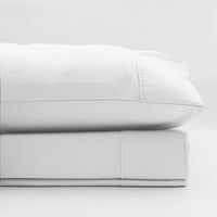 Renee Taylor 1500 Thread Count Pure Soft Cotton Blend Flat & Fitted Sheet Set White Queen Bedding Kings Warehouse 