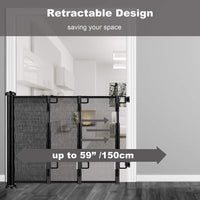 Retractable 1.5M Doorways Hallways Stairs Baby Gate Dog Pet Gate Indoor Outdoor Safety Gates Kings Warehouse 