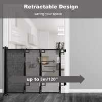 Retractable 3M Doorways Hallways Stairs Baby Gate Dog Pet Gate Indoor Outdoor Safety Gates Kings Warehouse 