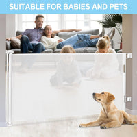 Retractable 3M Doorways Hallways Stairs Baby Gate Dog Pet Gate Indoor Outdoor Safety Gates White Kings Warehouse 