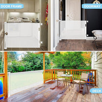 Retractable 3M Doorways Hallways Stairs Baby Gate Dog Pet Gate Indoor Outdoor Safety Gates White Kings Warehouse 