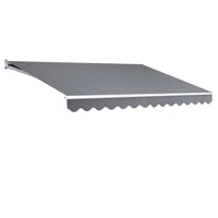 Retractable Folding Arm Awning Outdoor Sun Shade 4x3M Canopy PearlGrey Kings Warehouse 