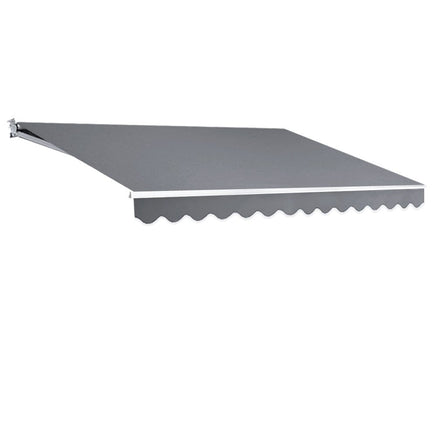 Retractable Folding Arm Awning Outdoor Sun Shade 4x3M Canopy PearlGrey Kings Warehouse 