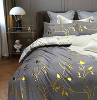 Reversible Design Grey Queen Size Bed Quilt/Doona/Duvet Cover Set Kings Warehouse 
