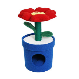 Rich Flower Cat Tree with Scratcher Pole Cat Tower with Hidaway Cat Bed Furbulous Cat Tree Kings Warehouse 
