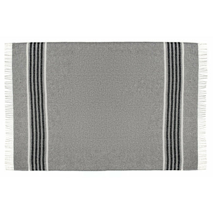 Richmond Throw - Reclaimed Wool Blend - Grey Bedding Kings Warehouse 
