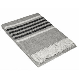 Richmond Throw - Reclaimed Wool Blend - Grey Bedding Kings Warehouse 