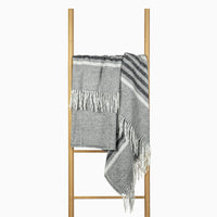 Richmond Throw - Reclaimed Wool Blend - Grey Bedding Kings Warehouse 