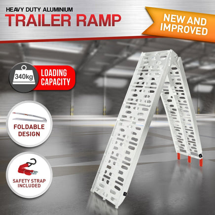 Rigg Aluminium ATV Loading Ramp Foldable - Silver Kings Warehouse 