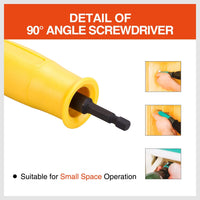 Right Angle Drill Attachment 90° Degree Drill Adapter 1/4" Drive Key Adaptor New Kings Warehouse 