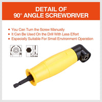 Right Angle Drill Attachment 90° Degree Drill Adapter 1/4" Drive Key Adaptor New Kings Warehouse 