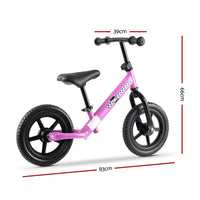 Rigo Kids Balance Bike Ride On Toys Push Bicycle Wheels Toddler Baby 12" Bikes Pink Toys Kings Warehouse 