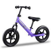 Kids Balance Bike Ride On Toys Push Bicycle Wheels Toddler Baby 12" Bikes Purple