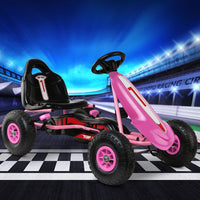 Rigo Kids Pedal Go Kart Car Ride On Toys Racing Bike Rubber Tyre Adjustable Seat Cars Kings Warehouse 
