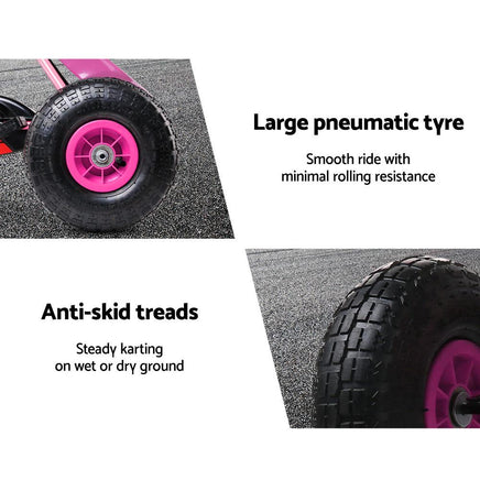 Rigo Kids Pedal Go Kart Car Ride On Toys Racing Bike Rubber Tyre Adjustable Seat Cars Kings Warehouse 