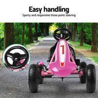 Rigo Kids Pedal Go Kart Car Ride On Toys Racing Bike Rubber Tyre Adjustable Seat Cars Kings Warehouse 