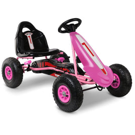 Rigo Kids Pedal Go Kart Car Ride On Toys Racing Bike Rubber Tyre Adjustable Seat Cars Kings Warehouse 