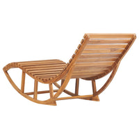 Rocking Sun Lounger with Cushion Solid Teak Wood Outdoor Furniture Kings Warehouse 