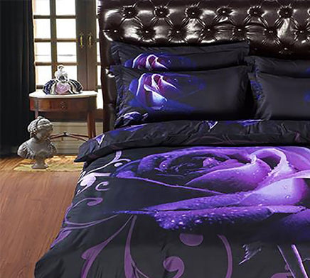 Rose Double Size Quilt Doona Duvet Cover Set Kings Warehouse 