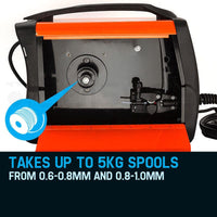 ROSSI 195Amp Welder MIG ARC MAG Welding Machine Gas / Gasless Portable 195A Kings Warehouse 