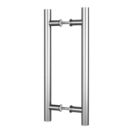 Round 300mm Push Pull Stainless Steel Door Handle Entrance Entry Shower Glass Kings Warehouse