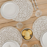 Round Placemat-Tribal-Beige-40cm Kings Warehouse 