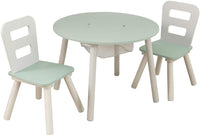 Round Table and 2 Chair Set for children (Mint) Kings Warehouse 