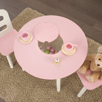 Round Table and 2 Chair Set for children (White and Pink) Kings Warehouse 