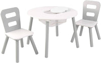 Round Table and 2 Chair Set for kids (Gray) Kings Warehouse 