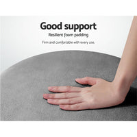 Round Velvet Ottoman Foot Stool Foot Rest Pouffe Padded Seat Footstool Furniture > Living Room Kings Warehouse 