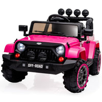 ROVO KIDS Electric Ride On Car 12V 4WD Jeep Inspired Girls Toy Battery Girls Kings Warehouse 