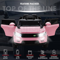 ROVO KIDS Ride-On Car Electric Battery Childrens Toy Powered w/ Remote 12V Pink Kings Warehouse 