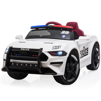 ROVO KIDS Ride-On Car Patrol Electric Battery Powered Toy White Kings Warehouse 