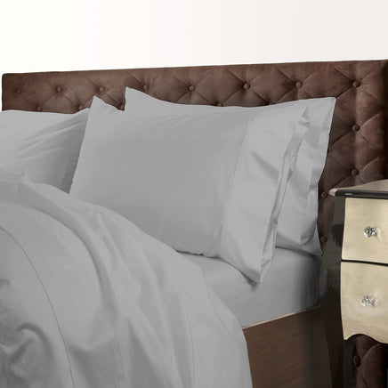 Royal Comfort 1000 Thread Count Cotton Blend Quilt Cover Set Premium Hotel Grade - Queen - Silver Bedding Kings Warehouse 