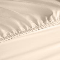 Royal Comfort 1000 Thread Count Fitted Sheet Cotton Blend Ultra Soft Bedding - King - Ivory Bedding Kings Warehouse 