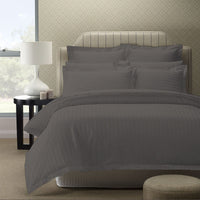 Royal Comfort 1200TC Quilt Cover Set Damask Cotton Blend Luxury Sateen Bedding - Queen - Charcoal Grey Bedding Kings Warehouse 